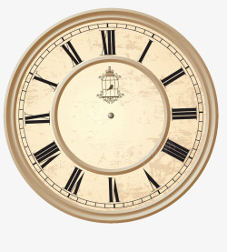 古典时钟图案图形矢量图素材
