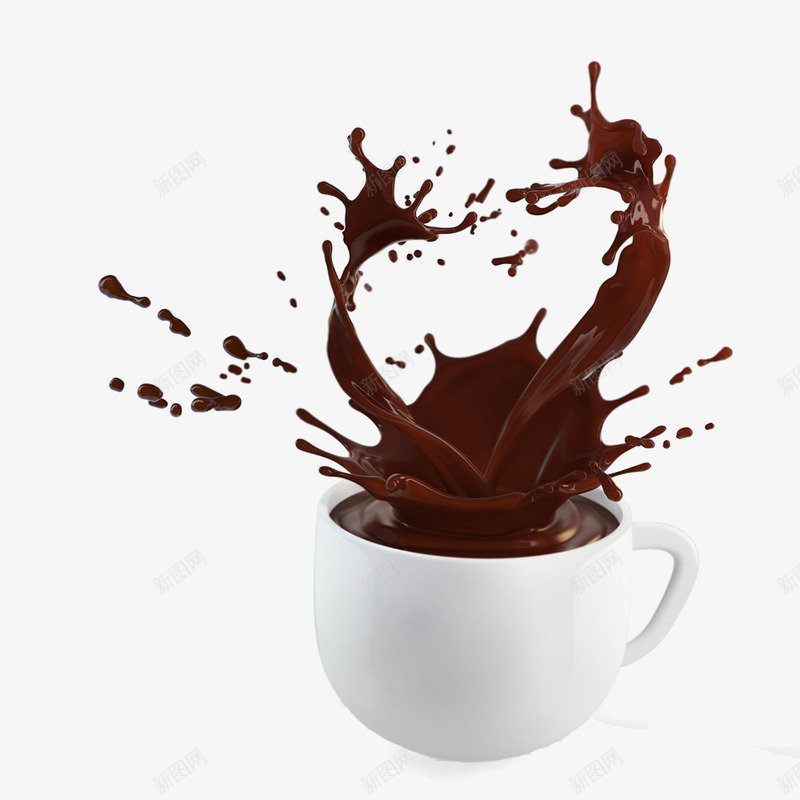 卡通巧克力手绘巧克力饮品图标png_新图网 https://ixintu.com 巧克力 巧克力图案 美食图标 美食图片素材 食物 饮品