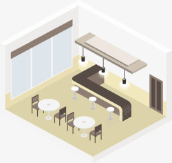 餐厅模型简约餐厅高清图片