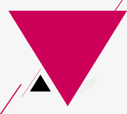 不规则红色三角形掉落红色简约三角形不规则图形高清图片