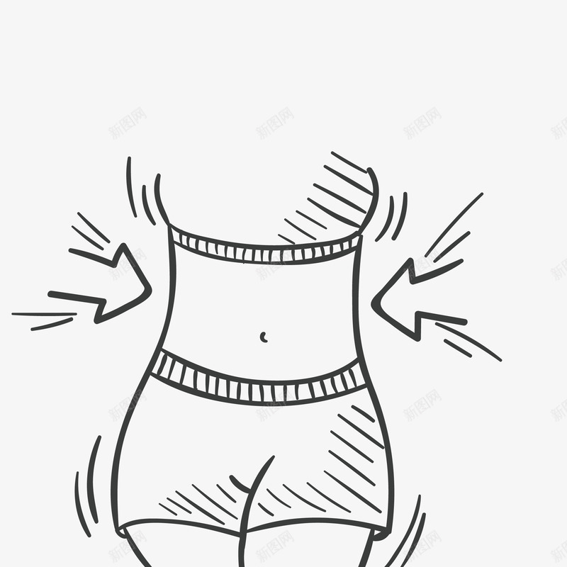 减肥的女人图标png_新图网 https://ixintu.com png图形 减肥 女人 线描 装饰