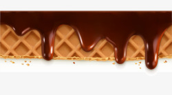 巧克力威化饼边框矢量图素材