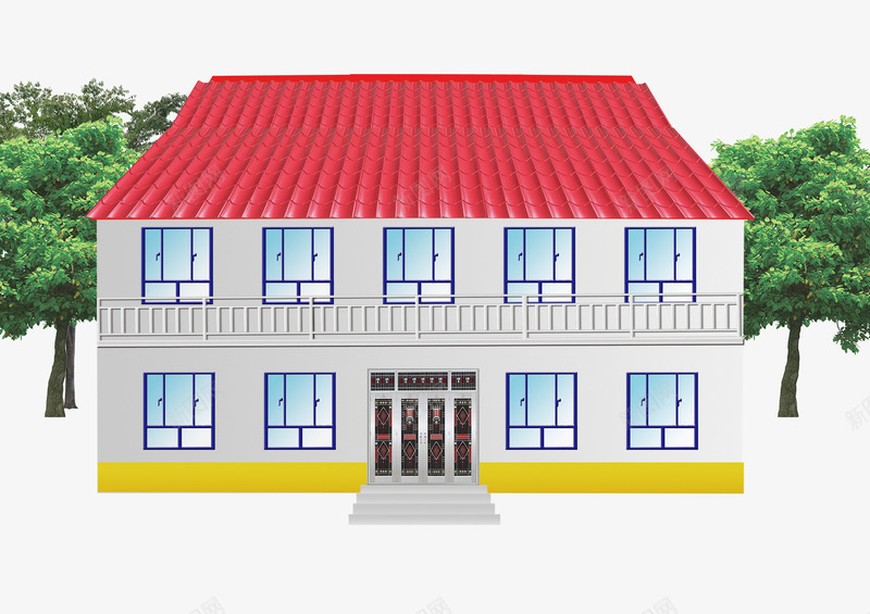 模拟砖瓦房png免抠素材_新图网 https://ixintu.com 农村 新式房屋 模型 砖瓦房