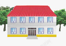 新式房屋模拟砖瓦房高清图片