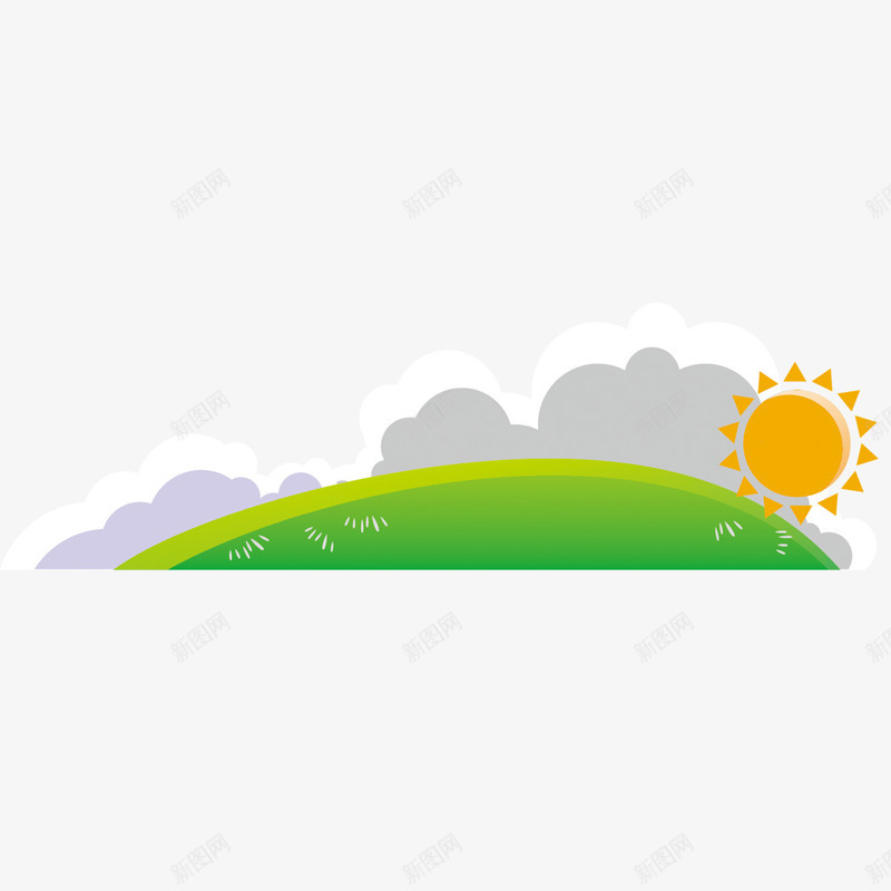 下山的太阳png免抠素材_新图网 https://ixintu.com PNG图形 PNG装饰 云朵 卡通 太阳 装饰