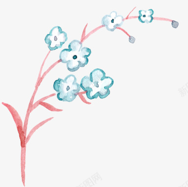 水彩花卉花朵图标图标