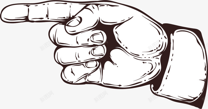 指向前方手指手势图标png_新图网 https://ixintu.com 免抠图 手势 手指 指头 效果图 装饰图 装饰画