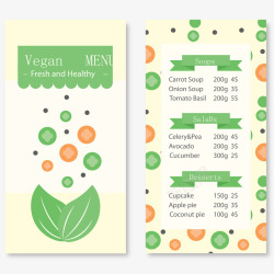 健康素食菜单模板健康素食菜单模板高清图片