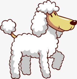 梗类犬手绘卡通小羊的小狗高清图片