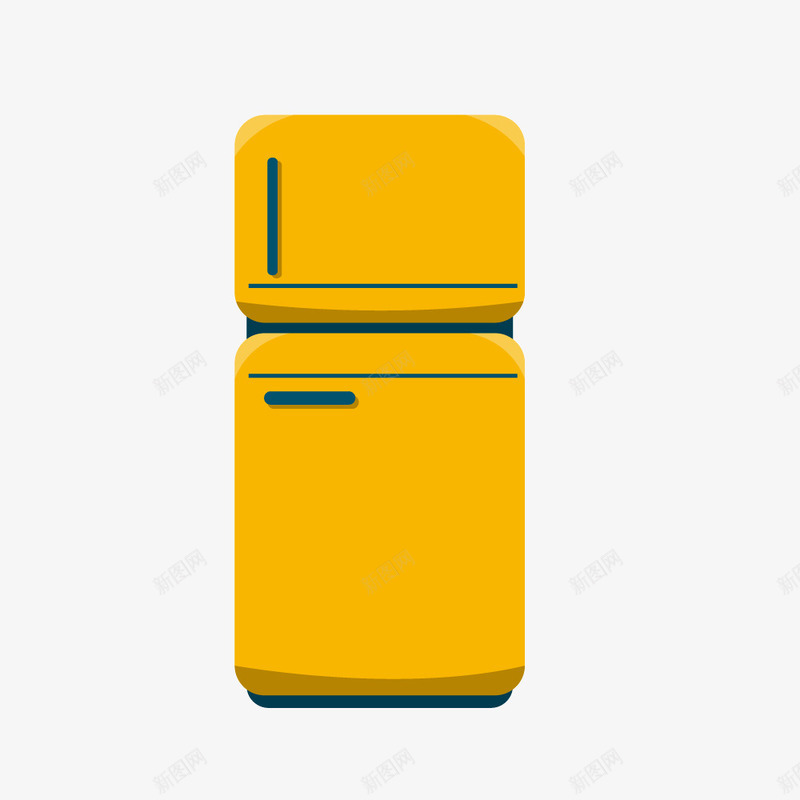 黄色电冰箱电器卡通png免抠素材_新图网 https://ixintu.com 卡通 姜黄色 电冰箱 电器 电器黄色 黄色 黄色卡通