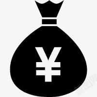 黑色手绘钱袋标志图标png_新图网 https://ixintu.com 标志 钱袋 钱袋模型 黑色