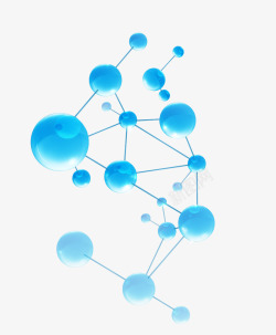 圆形生物蓝色生物链矢量图高清图片