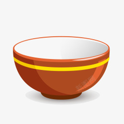 手绘瓷碗红色的瓷碗高清图片