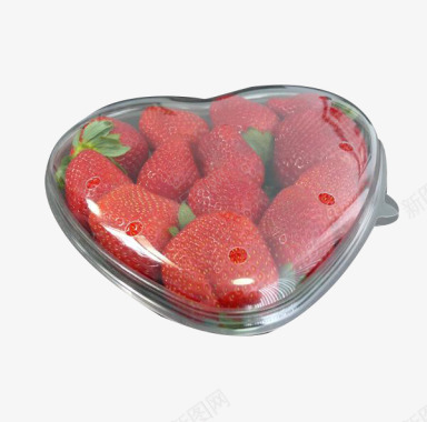 草莓采摘放盒子图标图标
