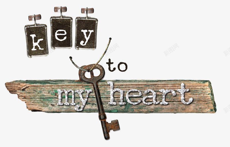 钥匙木板png免抠素材_新图网 https://ixintu.com heart key my 古典钥匙 木板 英文字母 钥匙