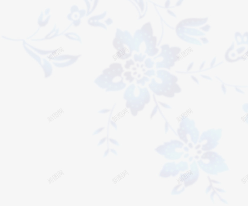 古风蓝色花朵装饰背景png免抠素材_新图网 https://ixintu.com 古风 背景 花朵 蓝色 装饰