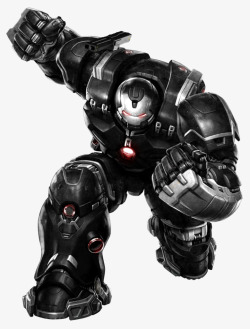 黑色的机器人黑色半蹲机器人高清图片