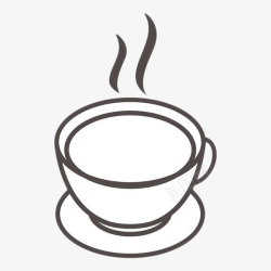 花型茶碗茶手绘黑色热茶碗高清图片