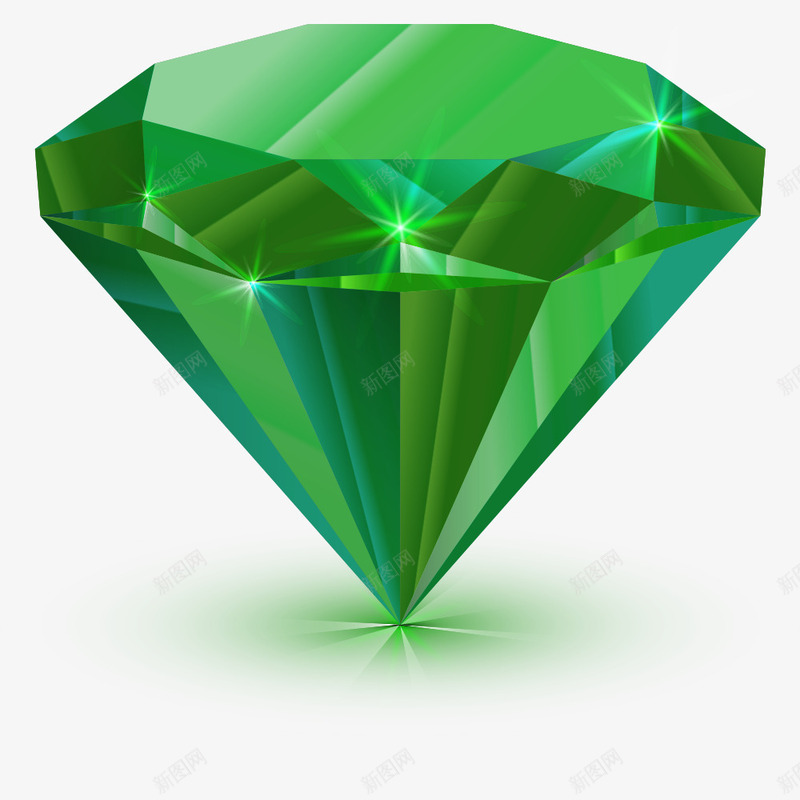 绿色钻石png免抠素材_新图网 https://ixintu.com PNG图形 PNG装饰 绿色 绿钻 装饰 钻石