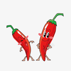 红辣椒装饰红色的卡通辣椒高清图片
