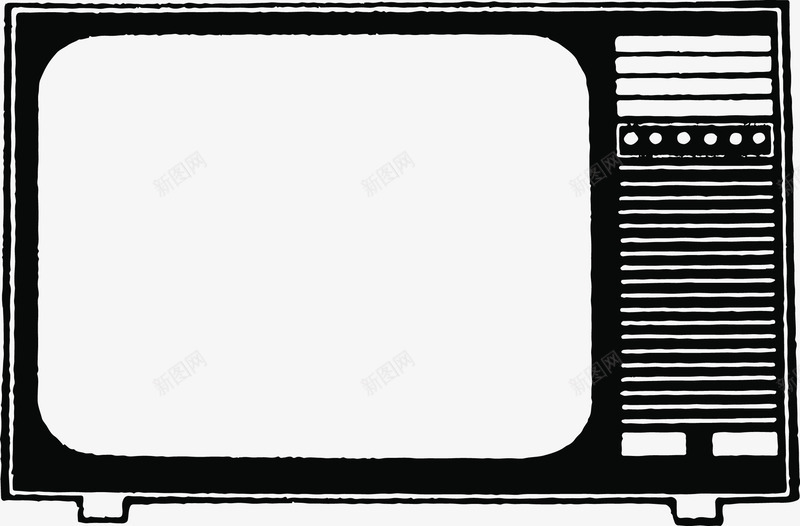 黑色复古电视家电手绘矢量图eps免抠素材_新图网 https://ixintu.com 卡通 复古 家电 手绘 旧时 电器 电视 电视机 矢量图