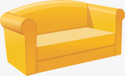 长沙发黄色长沙发高清图片