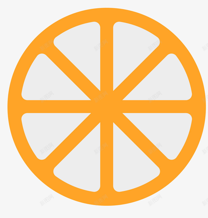 橙子矢量图图标ai_新图网 https://ixintu.com 图标 橘黄色 橙子 矢量图