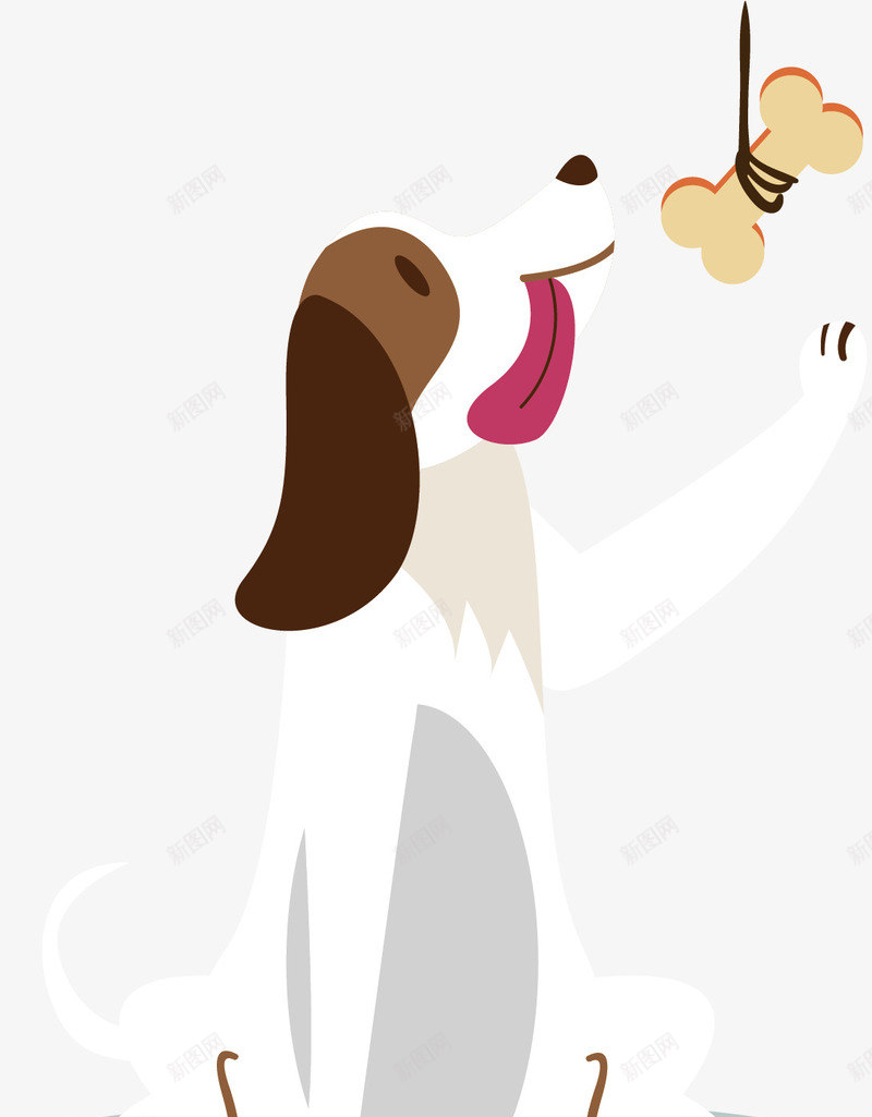 可爱的小狗啃骨头png免抠素材_新图网 https://ixintu.com 动物 可爱 啃骨头 宠物 犬类 狗狗 生命 生物 白色