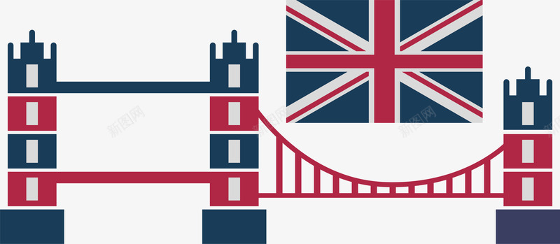 不规则图形英国旅游英国国旗莱茵图标图标