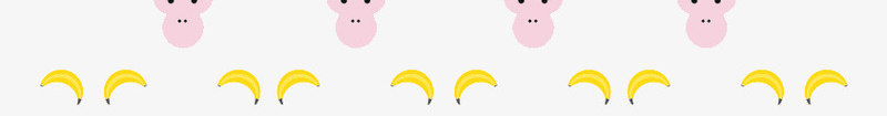 猴子香蕉背景png免抠素材_新图网 https://ixintu.com 创意插画 卡通贺卡封面 手绘插画