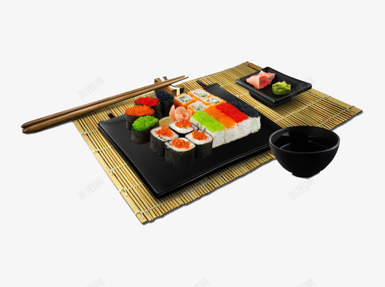 日式餐点png免抠素材_新图网 https://ixintu.com 寿司 日本料理 海苔 食物 饭