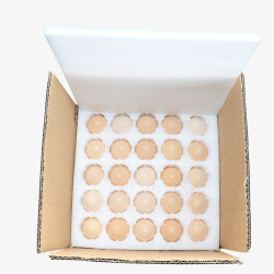 鸡蛋包装盒盒子里的鸡蛋高清图片
