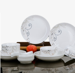 陶瓷器碗碟套装碗盘素材