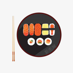 米饭大虾寿司食物高清图片