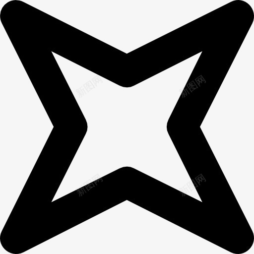 收缩图标png_新图网 https://ixintu.com 形状和符号 接近 明星 缩小