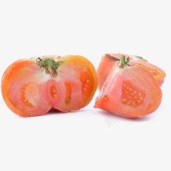熟柿子切开的西红柿高清图片