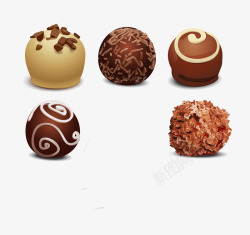 巧克力精美甜点巧克力球素材