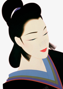 日系女子日式手绘女子高清图片
