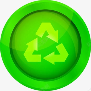 绿色环保回收箭头图标图标
