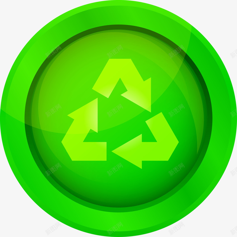 绿色环保回收箭头图标png_新图网 https://ixintu.com 360度箭头 PNG图片 环保 环保箭头 环境保护 矢量素材 绿色