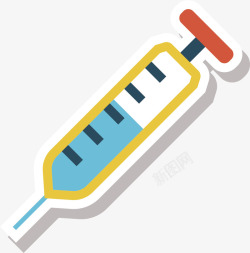 卡通医用针管矢量图素材