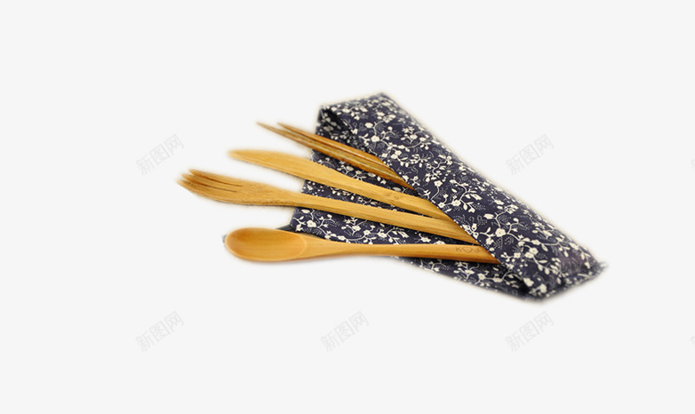 木制餐具png免抠素材_新图网 https://ixintu.com 小刀 木质勺子叉子 碎花布袋 筷子 简单的日式餐具
