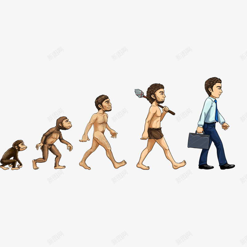 进化png免抠素材_新图网 https://ixintu.com 人猿PNG 办公 动物 商务 很久很久以前 男性PNG 装饰