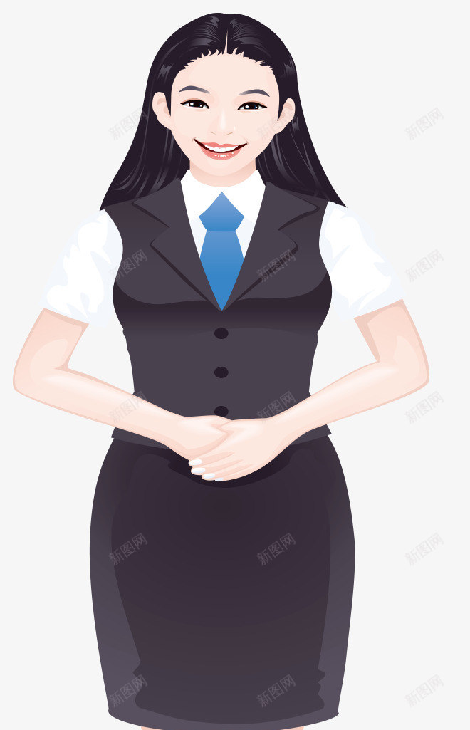微笑的卡夫人员png免抠素材_新图网 https://ixintu.com 卡通女人 客服人员 服务人员 服务员 矢量女人 跑腿服务