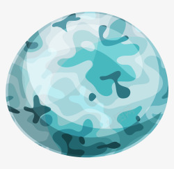 卡通简约彩色星球卫星插画装饰设素材