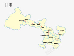 甘肃地图素材