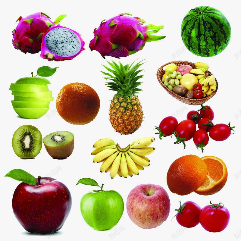3d水果剪影3D图标png_新图网 https://ixintu.com 3d卡通 3d图案 手绘3d素材 手绘水果素材 食物图标 食物图片 食物图片素材
