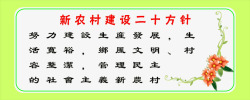 农村标语新农村建设二十方针高清图片