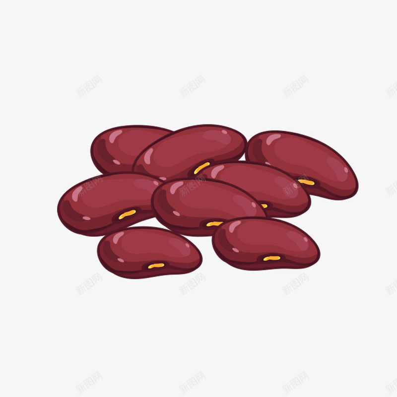 红色的豆子png免抠素材_新图网 https://ixintu.com png图形 png装饰 种子 红色 装饰 豆子 食物