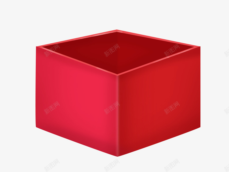 红色的箱子psd免抠素材_新图网 https://ixintu.com 空箱子 箱子 箱子效果素材 红箱子